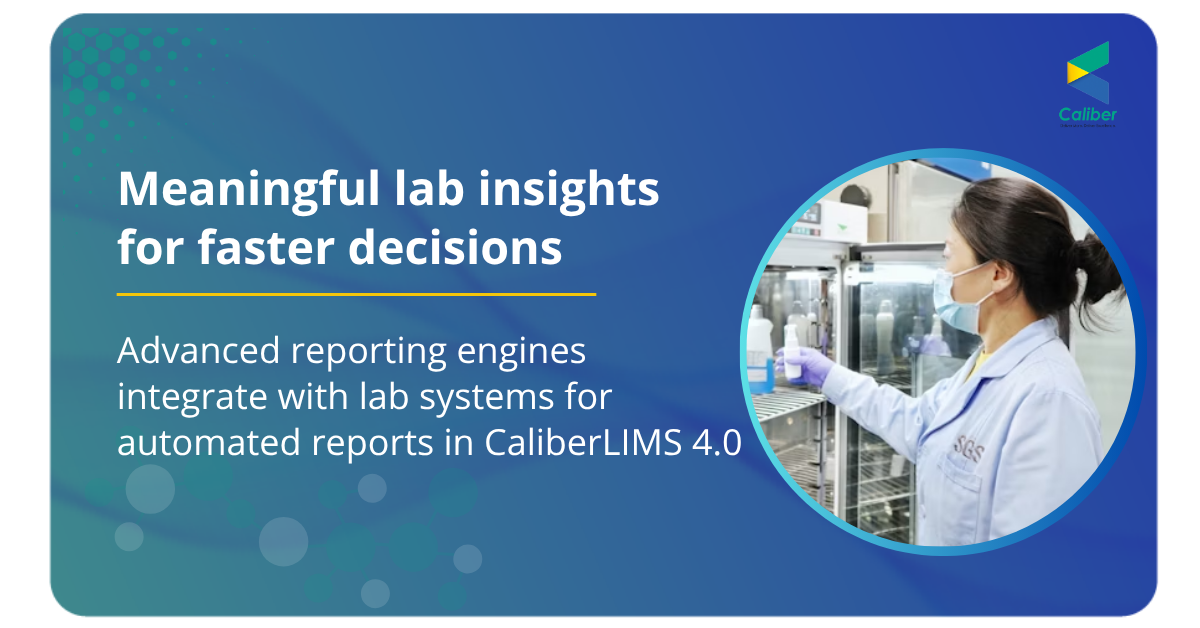 screenshot of Caliber LIMS